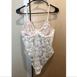 White/Nude Body Suit